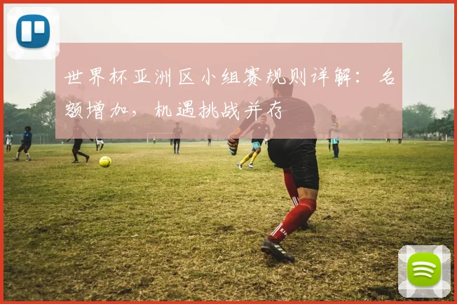 世界杯亚洲区小组赛规则详解:名额增加,机遇挑战并存
