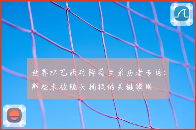 世界杯巴西对阵荷兰亲历者专访:那些未被镜头捕捉的关键瞬间